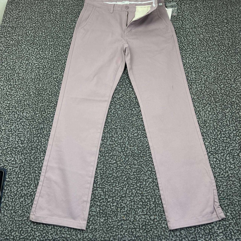Vans Pants‎ Men 30x32 Pink Chino Flat Front Straight Fit Outdoor Pocket New